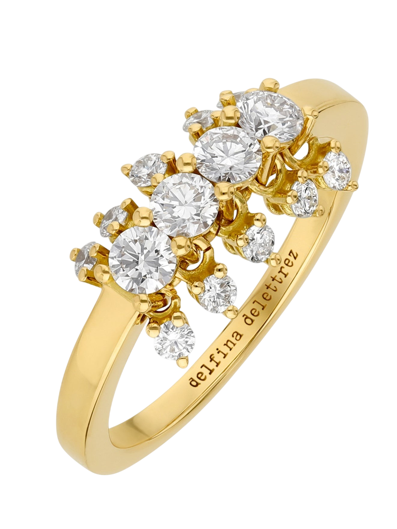 Dancing Diamonds multi-charm ring